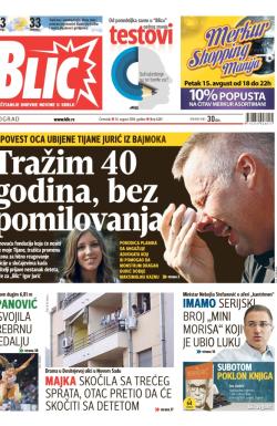 Blic - broj 6287, 14. avg 2014.