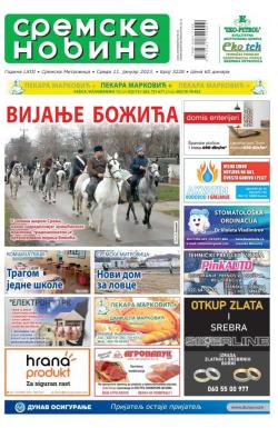 Sremske Novine - broj 3228, 11. jan 2023.