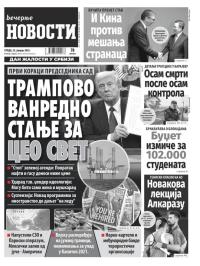 Večernje novosti - broj 5269, 22. jan 2025.