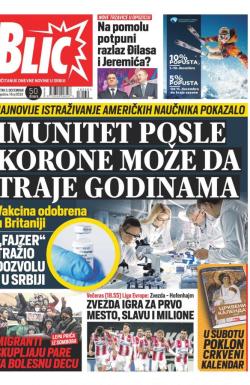 Blic - broj 8539, 3. dec 2020.