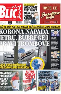 Blic - broj 8407, 24. jul 2020.