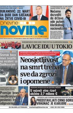 Dnevne novine - broj 2943, 22. mar 2021.