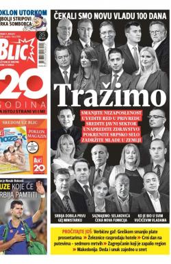 Blic - broj 7000, 9. avg 2016.