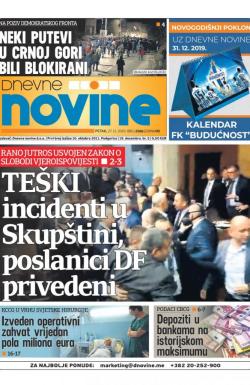 Dnevne novine - broj 2566, 27. dec 2019.