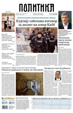 Politika - broj 39873, 1. dec 2024.