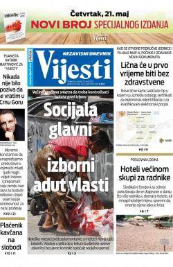 Vijesti - broj 7944, 20. maj 2020.