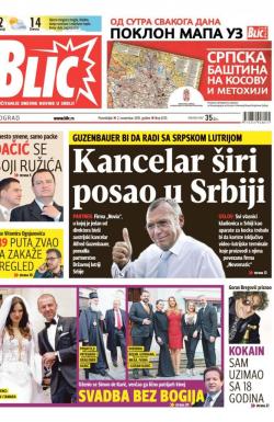 Blic - broj 6725, 2. nov 2015.