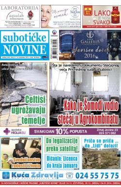 Nove Subotičke novine - broj 51, 18. dec 2015.