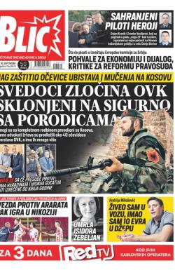 Blic - broj 8475, 30. sep 2020.