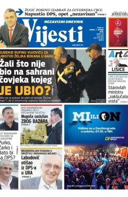 Vijesti - broj 6655, 1. okt 2016.