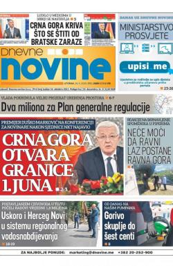 Dnevne novine - broj 2689, 26. maj 2020.