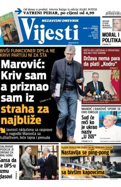 Vijesti - broj 6624, 2. sep 2016.