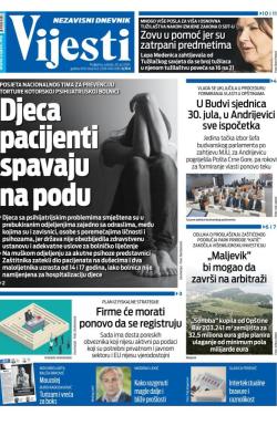 Vijesti - broj 9422, 20. jul 2024.