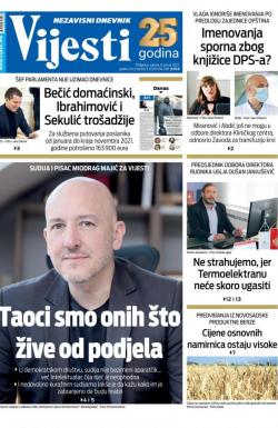 Vijesti - broj 8529, 8. jan 2022.