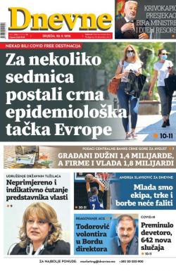 Dnevne novine - broj 3104, 22. sep 2021.