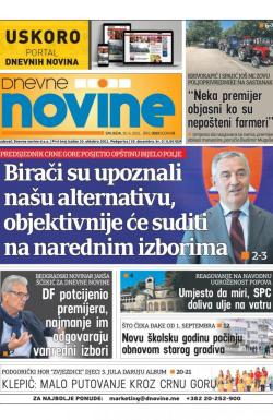 Dnevne novine - broj 3033, 30. jun 2021.