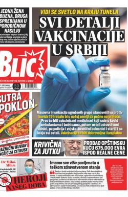 Blic - broj 8547, 11. dec 2020.