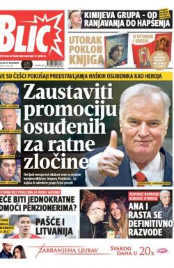 Blic - broj 7818, 19. nov 2018.