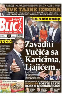 Blic - broj 6897, 26. apr 2016.