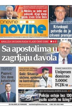 Dnevne novine - broj 2935, 12. mar 2021.