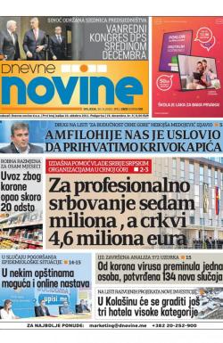 Dnevne novine - broj 2798, 30. sep 2020.