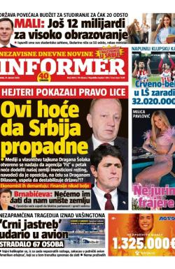 Informer - broj 3893, 31. jan 2025.