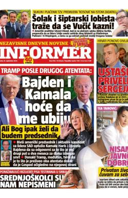 Informer - broj 3782, 18. sep 2024.