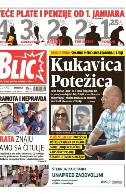 Blic - broj 6735, 12. nov 2015.