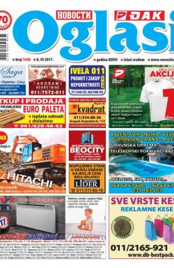 Novosti oglasi - broj 1458, 8. mar 2017.