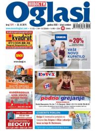 Novosti oglasi - broj 1591, 25. sep 2019.