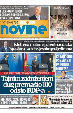 Dnevne novine - broj 2860, 11. dec 2020.