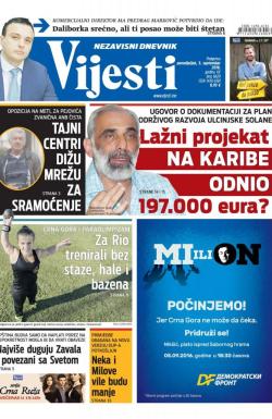 Vijesti - broj 6627, 5. sep 2016.