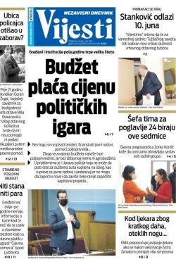 Vijesti - broj 8312, 1. jun 2021.