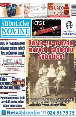 Nove Subotičke novine - broj 46, 17. nov 2017.