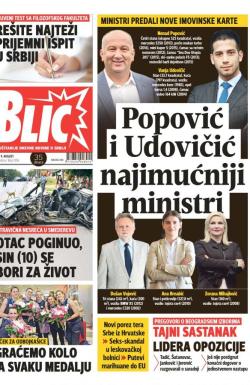 Blic - broj 7358, 9. avg 2017.