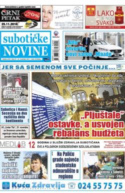 Nove Subotičke novine - broj 47, 25. nov 2016.