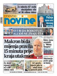 Dnevne novine - broj 2526, 11. nov 2019.