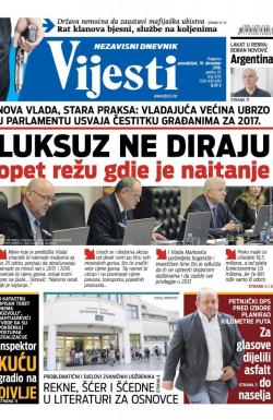 Vijesti - broj 6734, 19. dec 2016.