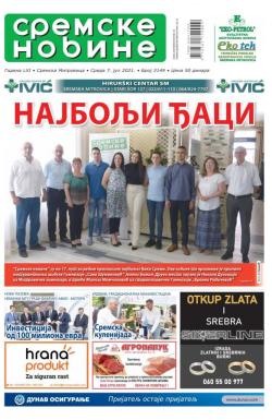 Sremske Novine - broj 3149, 7. jul 2021.