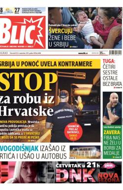 Blic - broj 6686, 24. sep 2015.