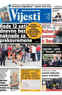 Vijesti - broj 6600, 9. avg 2016.