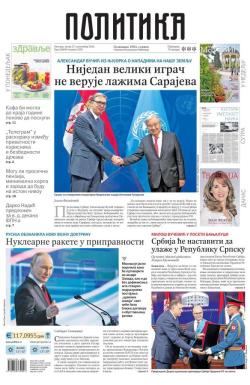 Politika - broj 39809, 27. sep 2024.