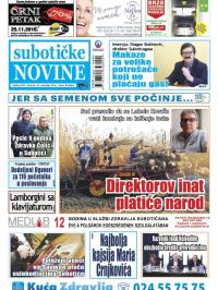 Nove Subotičke novine - broj 46, 18. nov 2016.