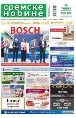 Sremske Novine - broj 3231, 1. feb 2023.