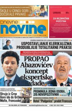 Dnevne novine - broj 2800, 2. okt 2020.