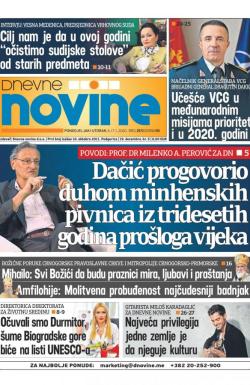 Dnevne novine - broj 2572, 6. jan 2020.