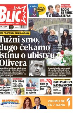 Blic - broj 7555, 26. feb 2018.