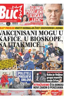 Blic - broj 8647, 26. mar 2021.