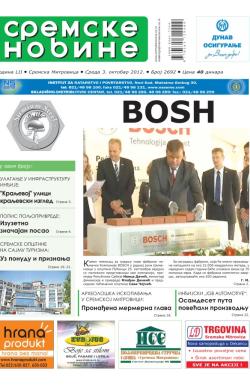 Sremske Novine - broj 2692, 3. okt 2012.