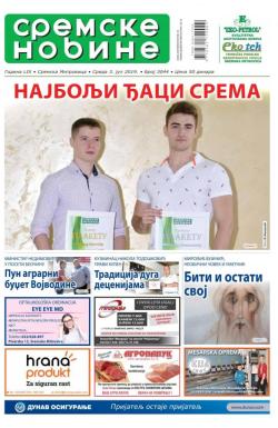 Sremske Novine - broj 3044, 3. jul 2019.